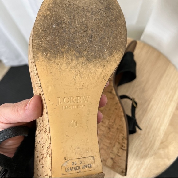 J.Crew black suede cork wedges - Picture 6 of 6